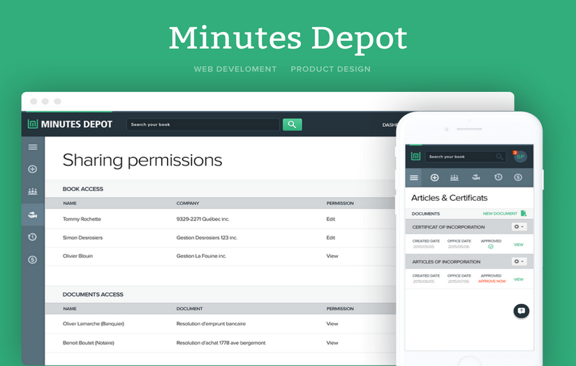 'MinutesDepot' Web Development and Product Design screenshot 1